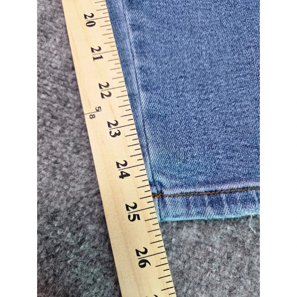 Judy Blue Jeans Womens 33 Blue High Rise Front Patch Pocket Tapered Leg Denim